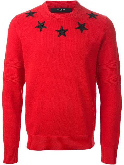 givenchy red star sweater|Givenchy jumper men's.